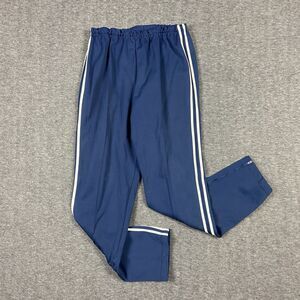 Vtg 70s 80s Broderick Track Pants Adult 7 Blue White Stripe Nylon Made in USA